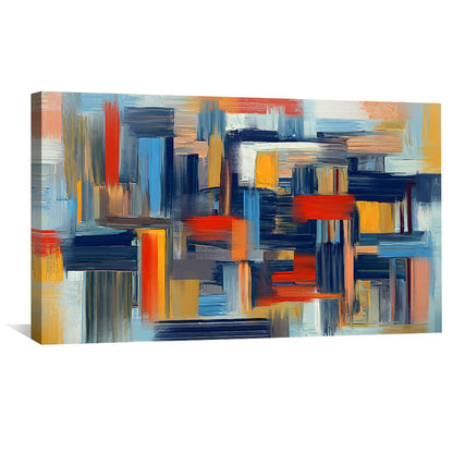 Vibrant Abstract Oil Painting for Modern Home Décor - Strokes of Serenity