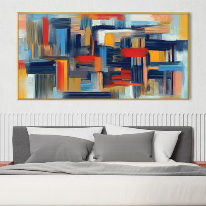 Vibrant Abstract Oil Painting for Modern Home Décor - Strokes of Serenity