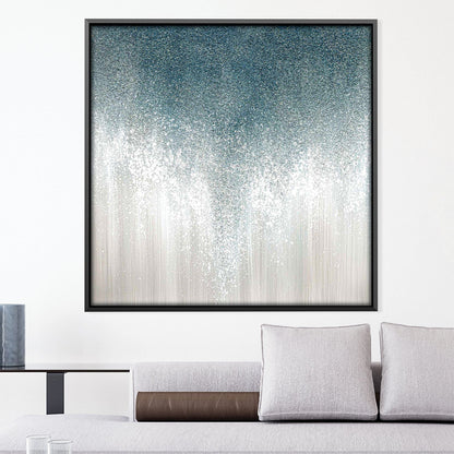 Tranquil Blue Abstract Oil Painting for Modern Home Decor