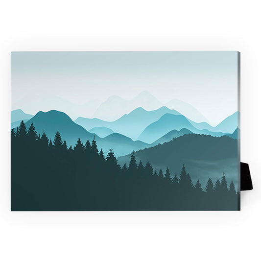 Misty Mountain Landscape Canvas Art for Tranquil Home Decor