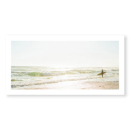 Serene Surfer Landscape Oil Painting for Beach Lovers