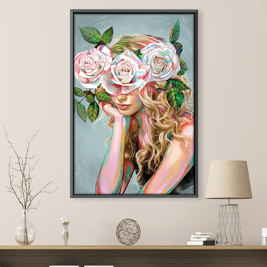 Enchanting Floral Portrait: Vibrant Roses Oil Painting for Elegant Decor