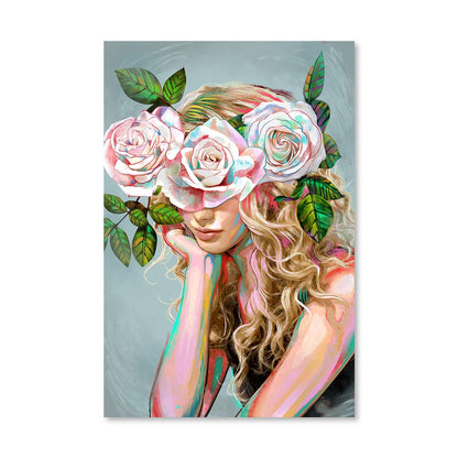 Enchanting Floral Portrait: Vibrant Roses Oil Painting for Elegant Decor