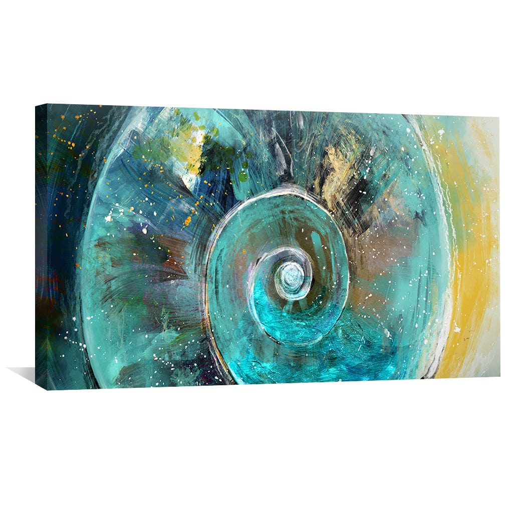 Abstract Spiral Shell Oil Painting for Modern Art Decor