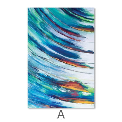 Vibrant Swirling Abstract Oil Painting for Modern Home Decor