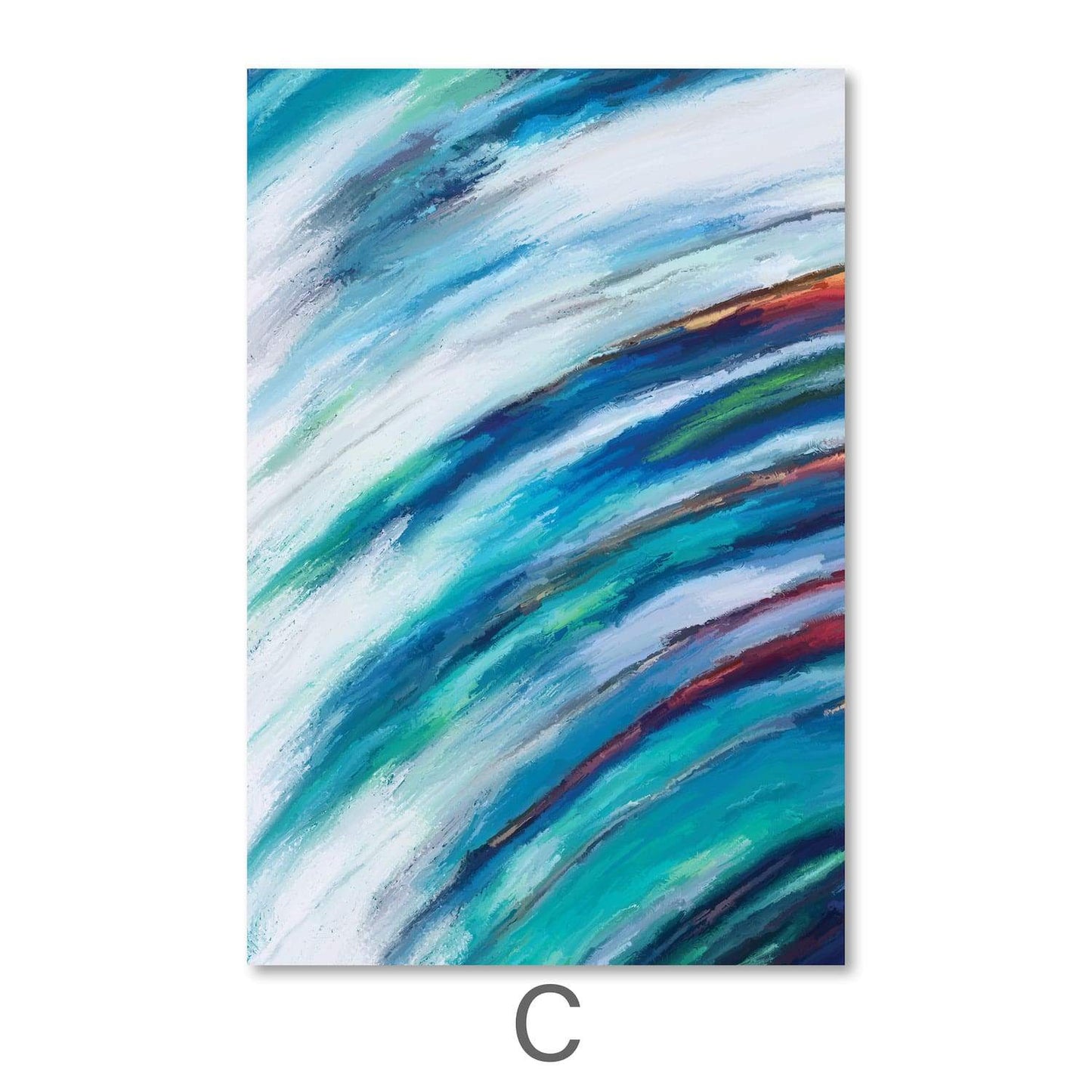 Vibrant Swirling Abstract Oil Painting for Modern Home Decor