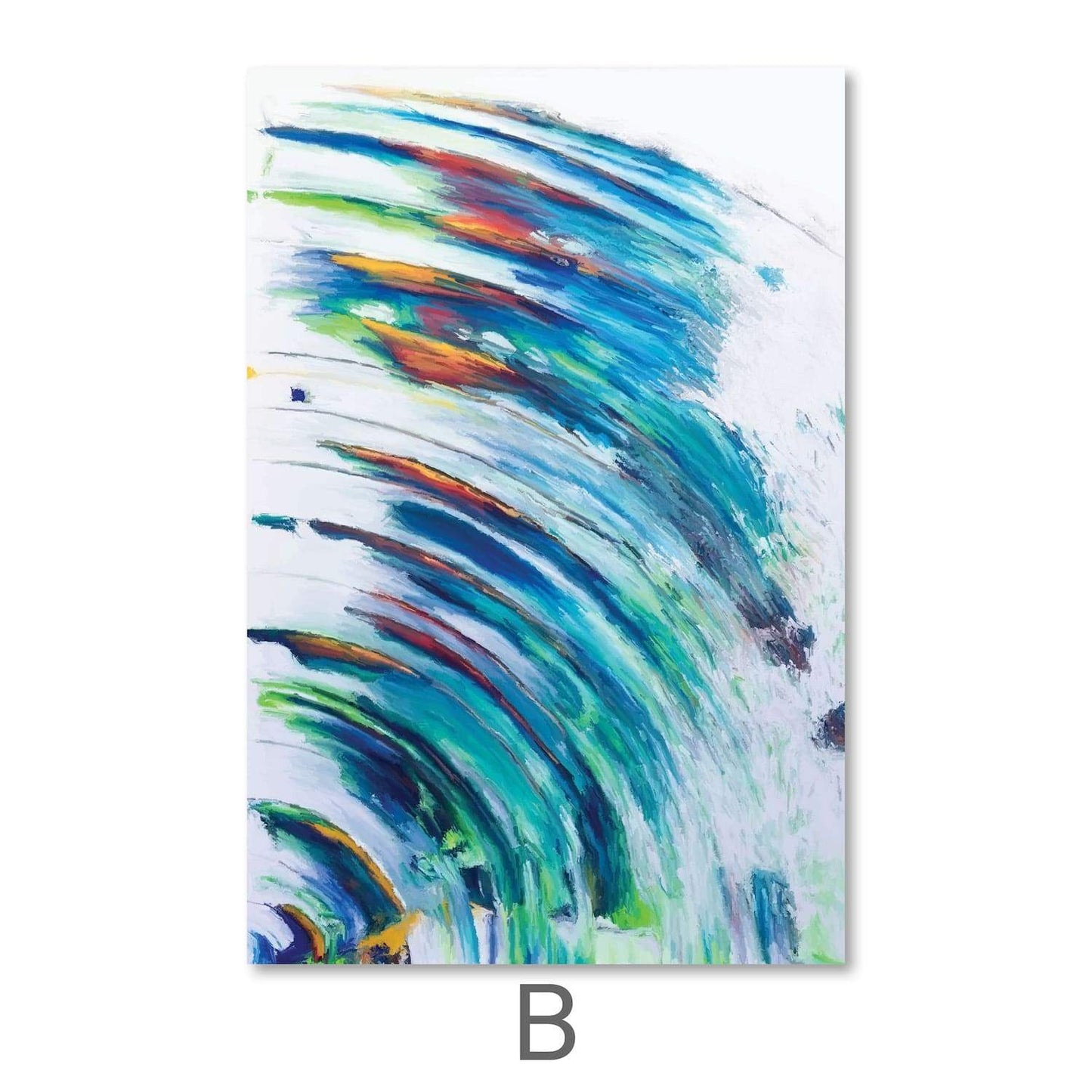 Vibrant Swirling Abstract Oil Painting for Modern Home Decor