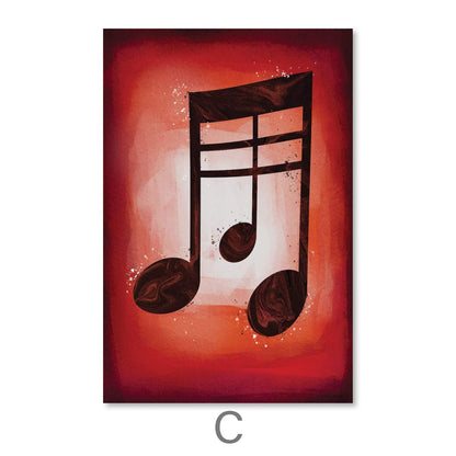 Vibrant Music Notes Oil Painting Set for Modern Home Decor