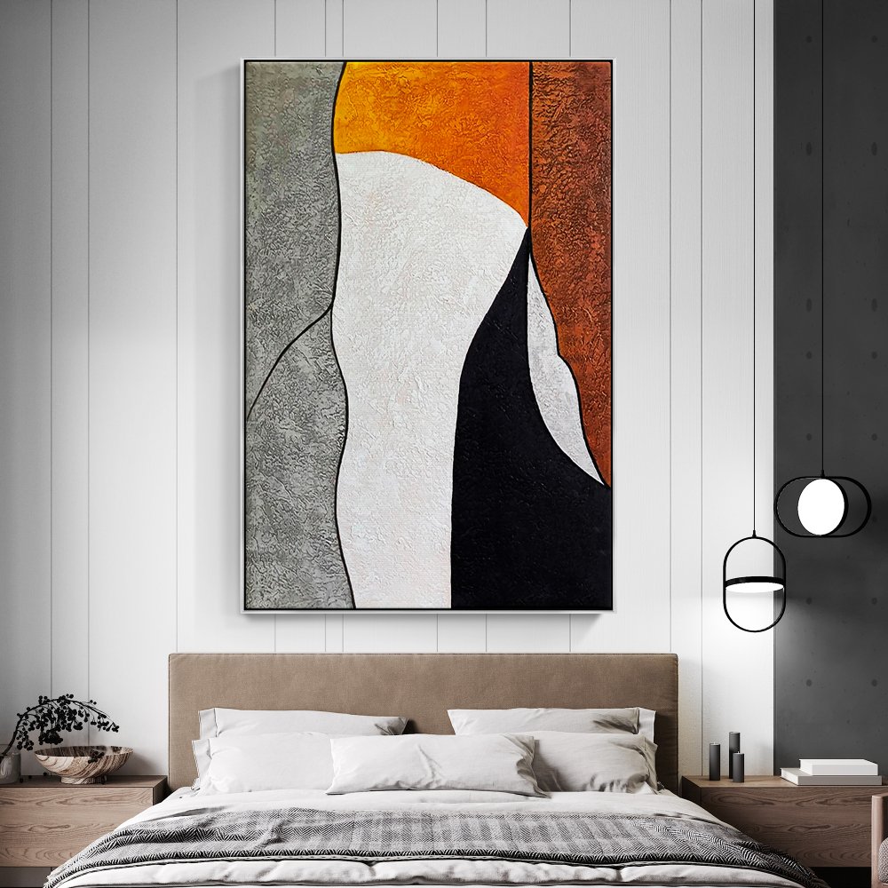 Abstract Oil Painting of Strength and Resilience in Earthy Tones