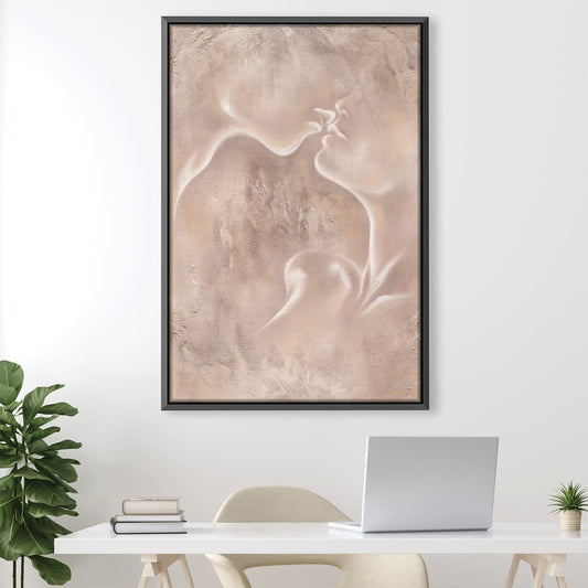 Serene Abstract Earth Tones Oil Painting for Modern Home Decor