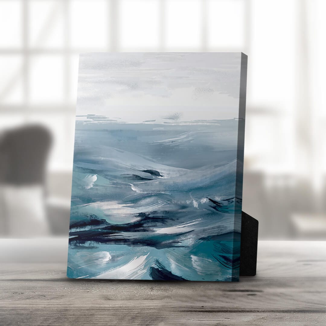 Serene Ocean Waves Oil Painting for Tranquil Home Decor