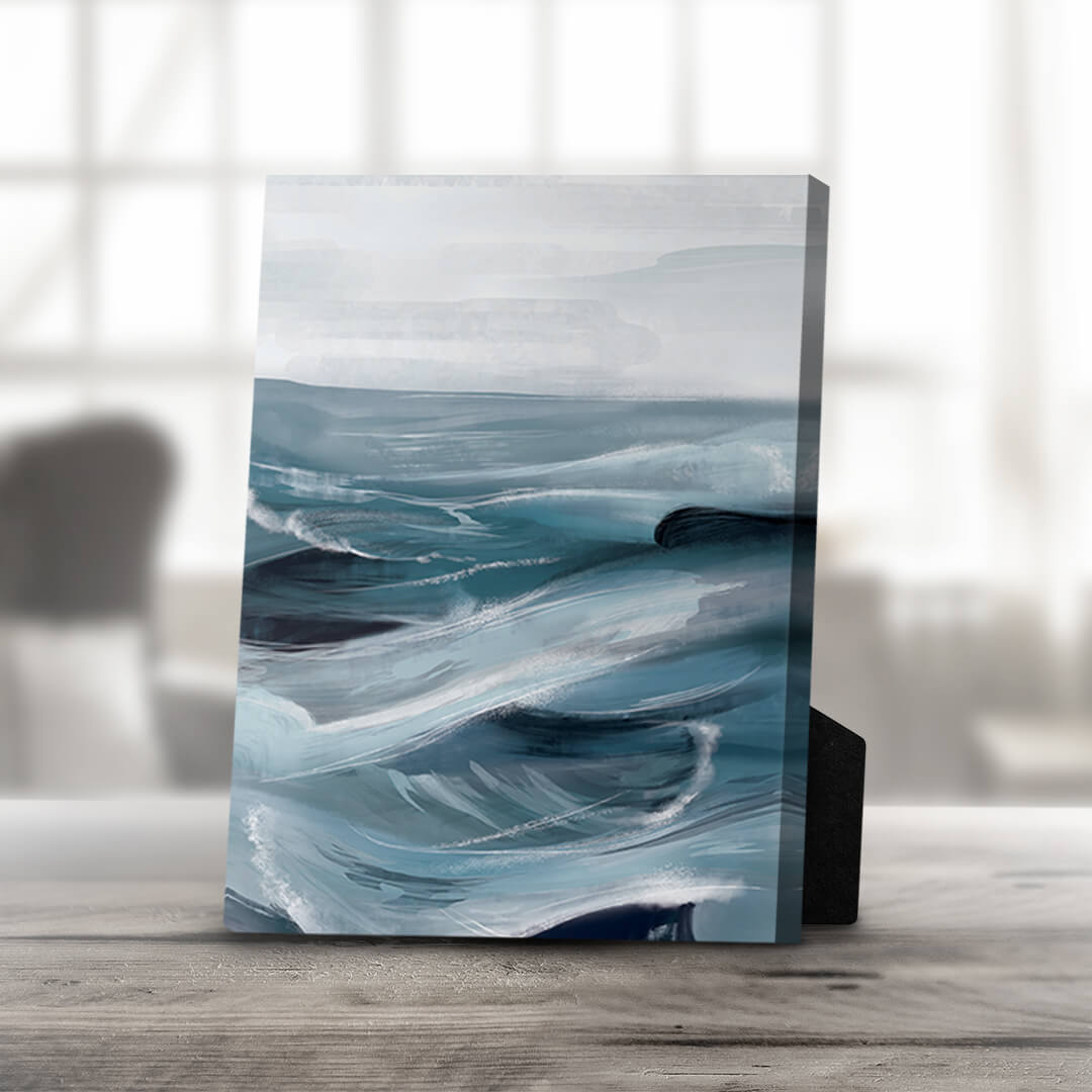 Serene Ocean Waves Oil Painting for Tranquil Home Decor
