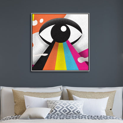 Vibrant Eye - Abstract Colorful Oil Painting for Modern Art Enthusiasts