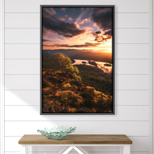 Serene Sunset Over Water: Captivating Oil Painting of Nature's Splendor