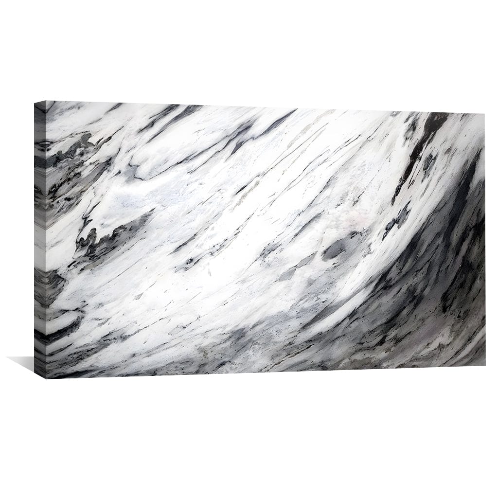 Abstract Grey Waves Oil Painting for Modern Home Decor