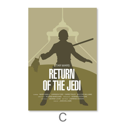 Classic Star Wars Trilogy Oil Painting Set for Film Fans and Collectors