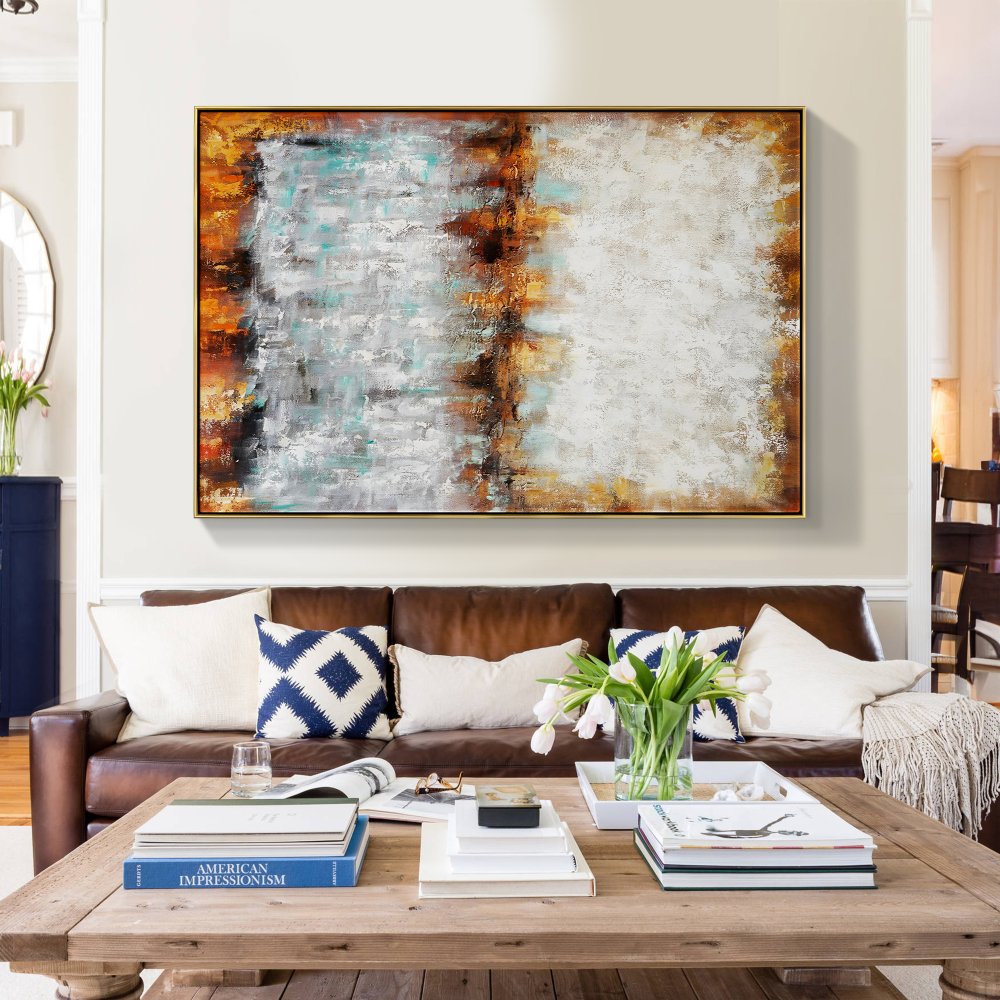 Abstract Oil Painting: Vibrant Story of Color and Emotion