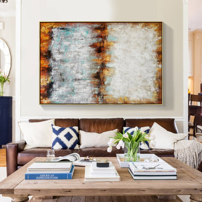 Abstract Oil Painting: Vibrant Story of Color and Emotion