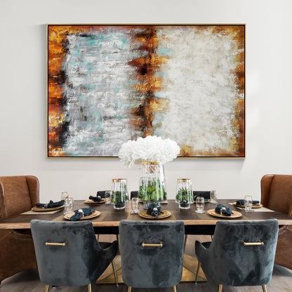 Abstract Oil Painting: Vibrant Story of Color and Emotion