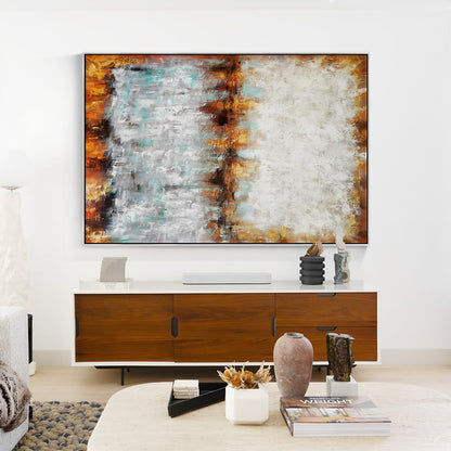 Abstract Oil Painting: Vibrant Story of Color and Emotion