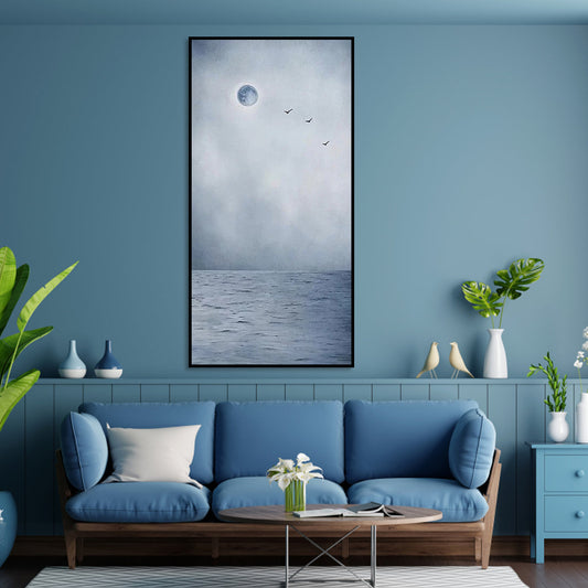 Moonlit Serenity: Captivating Ocean Dance Under Luna's Glow