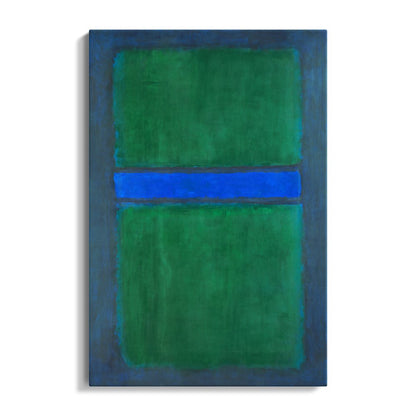 Abstract Green and Blue Oil Painting for Modern Home Decor