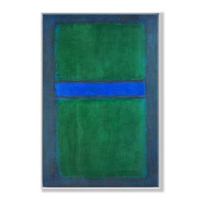 Abstract Green and Blue Oil Painting for Modern Home Decor