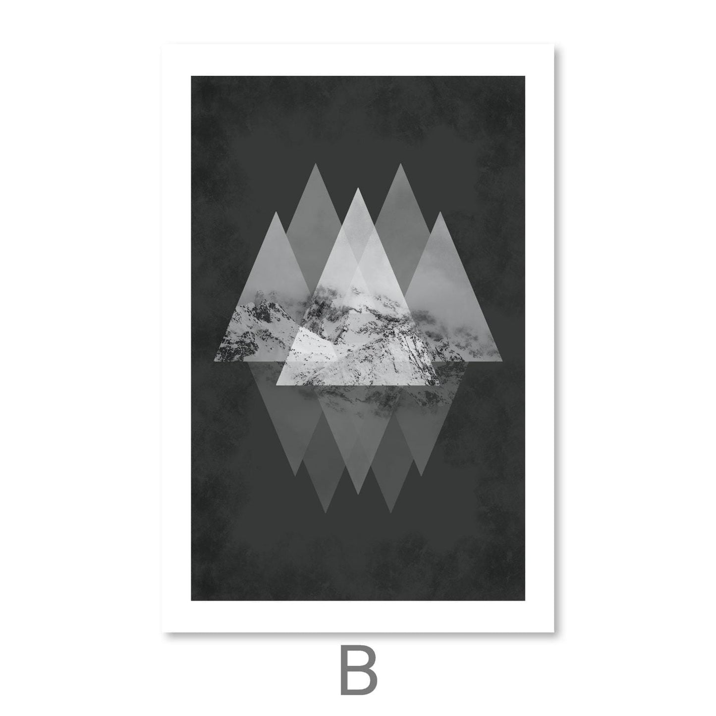 Abstract Mountain Landscape Triptych Canvas Art for Modern Home Decor