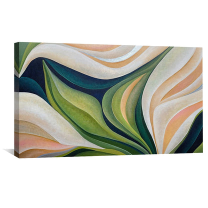 Vibrant Tropical Leaf Oil Painting for Modern Home Décor