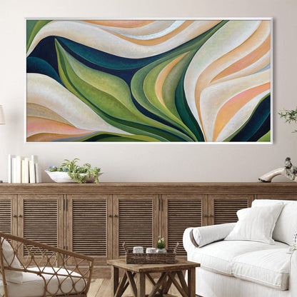 Vibrant Tropical Leaf Oil Painting for Modern Home Décor