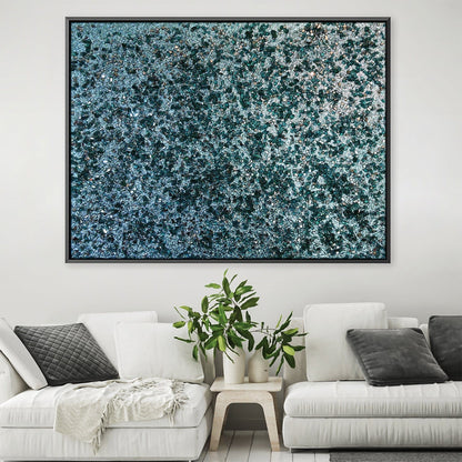 Turquoise Abstract Oil Painting for Modern Home Decor