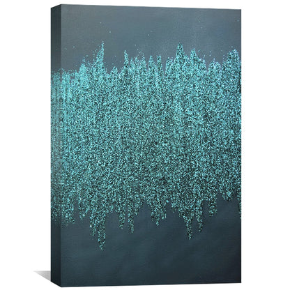 Stunning Turquoise Abstract Oil Painting for Modern Home Decor