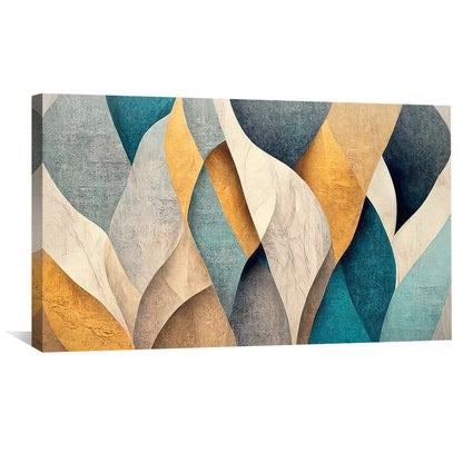 Abstract Waves of Colorful Elegance Oil Painting for Modern Home Decor