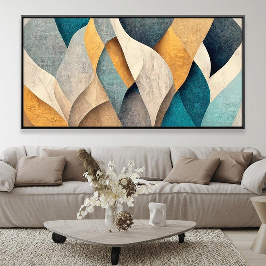 Abstract Waves of Colorful Elegance Oil Painting for Modern Home Decor