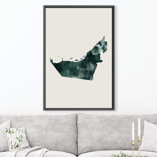 Stunning UAE Landscape in Elegant Watercolor Style for Contemporary Decor