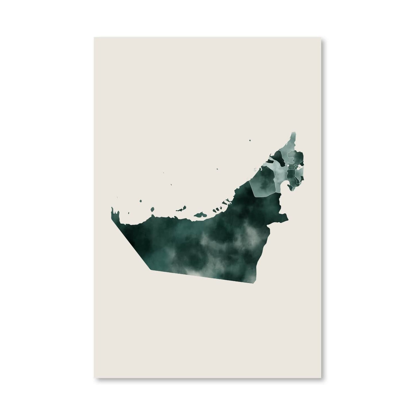Stunning UAE Landscape in Elegant Watercolor Style for Contemporary Decor