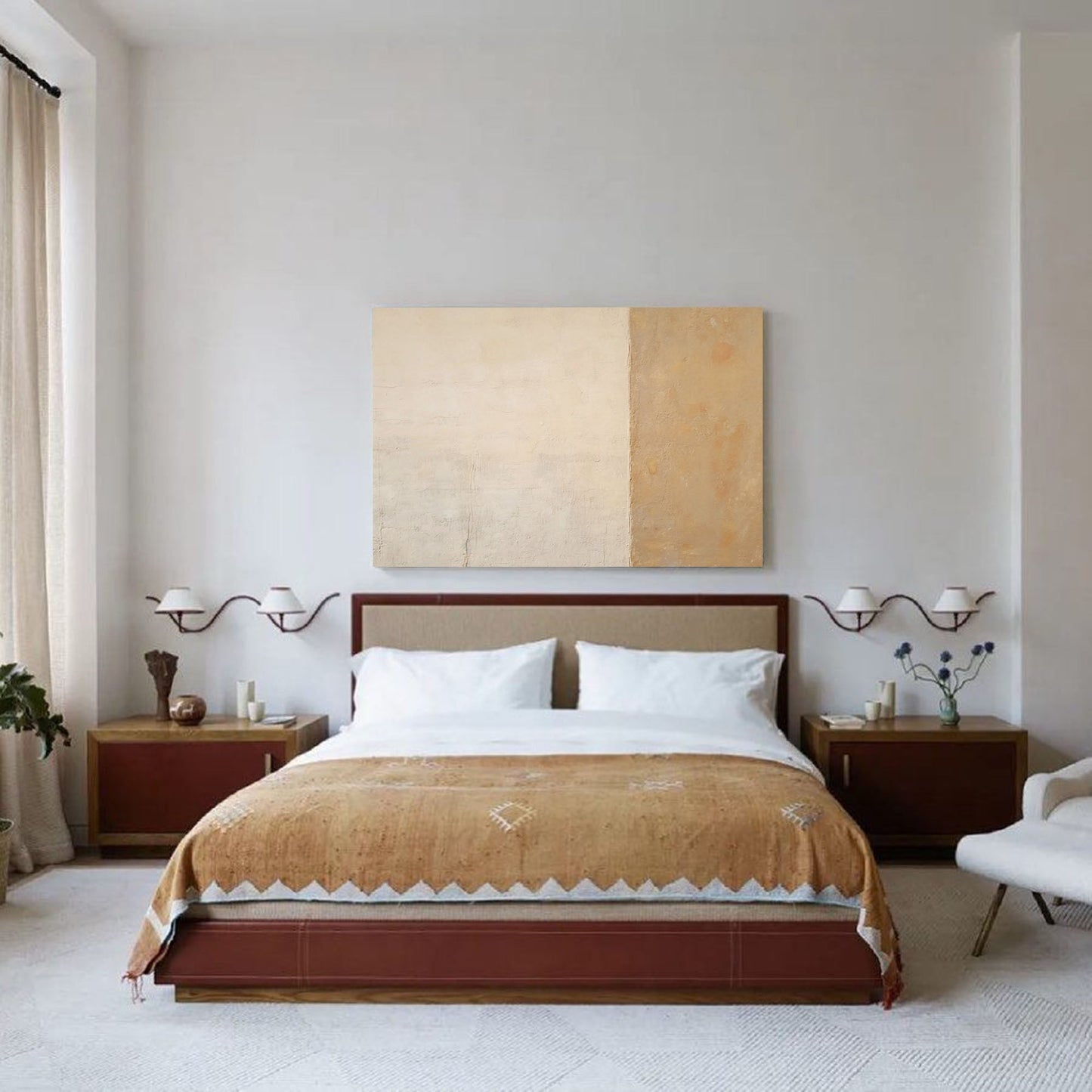 Elegant Minimalist Oil Painting for Modern Home Decor and Art Enthusiasts