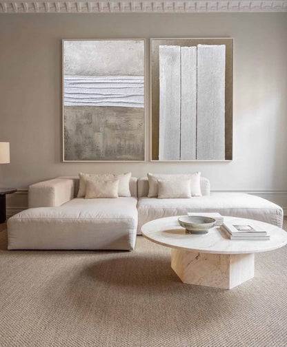 Elegant Minimalist Abstract Oil Painting for Modern Home Decor