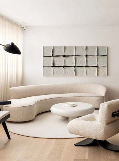 Modern Minimalist Geometric Oil Painting for Contemporary Home Decor