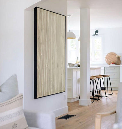 Elegant Minimalist Textured Line Art Oil Painting for Modern Home Décor