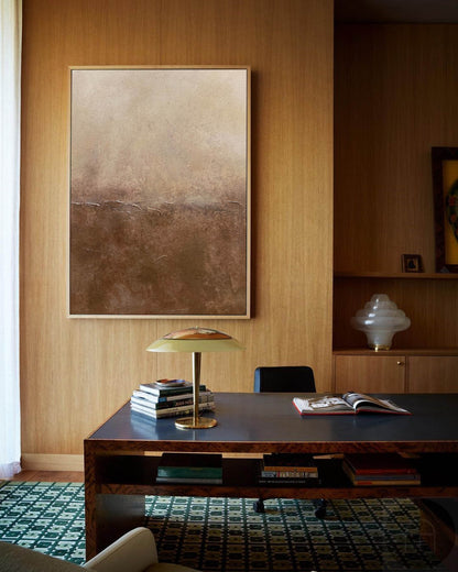 Elegant Brown Abstract Oil Painting for a Minimalist Home Decor Style