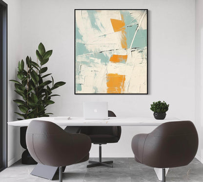 Abstract Minimalist Oil Painting for Modern Home Decor