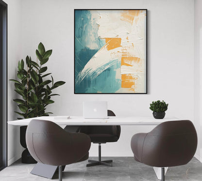 Vibrant Contemporary Abstract Oil Painting for Modern Home Decor