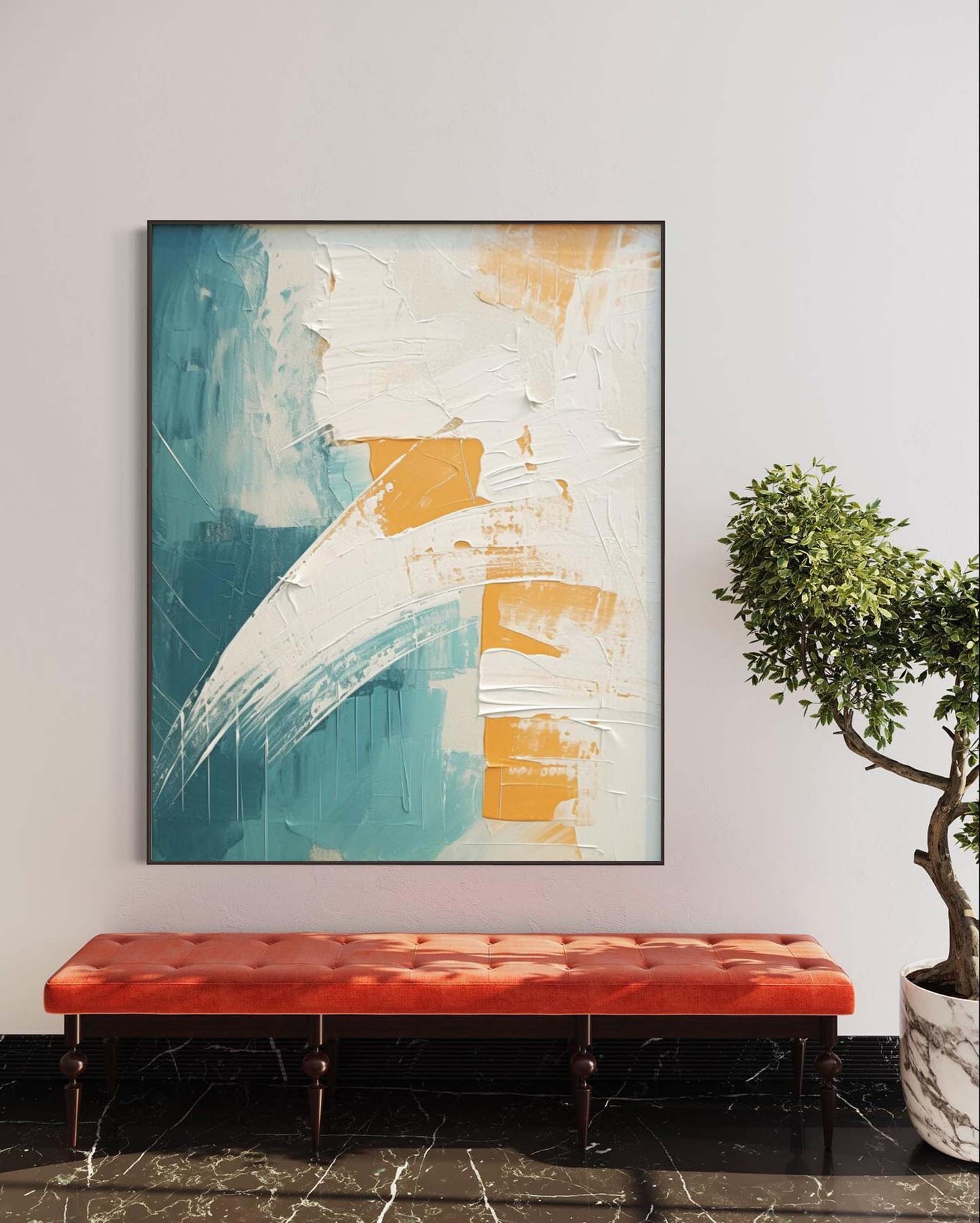 Vibrant Contemporary Abstract Oil Painting for Modern Home Decor