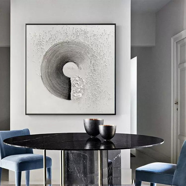 Abstract Circle Minimalist Contemporary Oil Painting