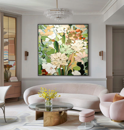 Vibrant Floral Oil Painting for Elegant Home Decor