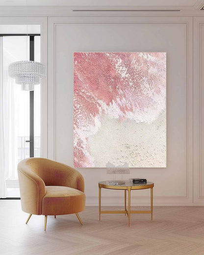 Serene Beach Waves Oil Painting for Coastal Home Decor