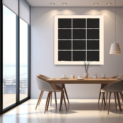 Contemporary Minimalist Black and White Canvas Art for Modern Interiors