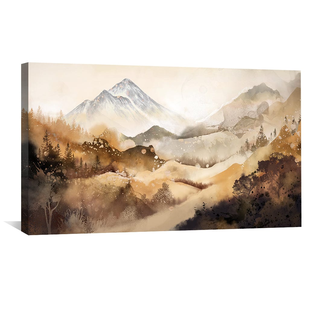 Serene Mountain Landscape Oil Painting for Elegant Home Décor