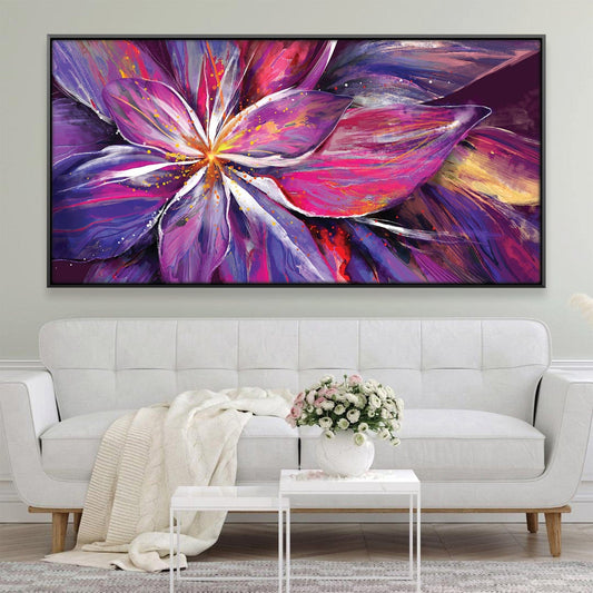 Colorful Floral Abstract Oil Painting for Vibrant Home Decor